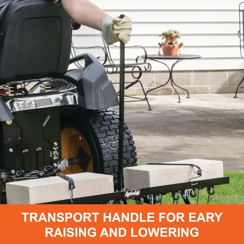 

45-0295 48in Tow Behind Lawn Dethatcher,24 Durable Spring Steel Tines Lawn dethatcher