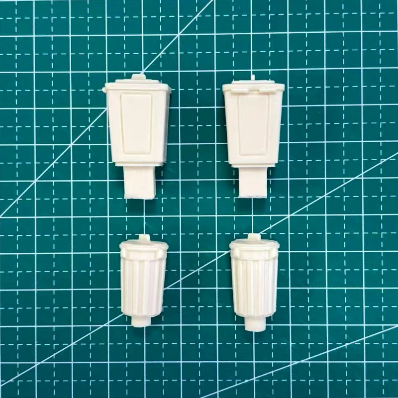Kit assemblé de modèle en résine moulée sous pression, échelle 1/35, accessoires de modèle de scène moderne, poubelles non assemblées et non peintes, 4 pièces