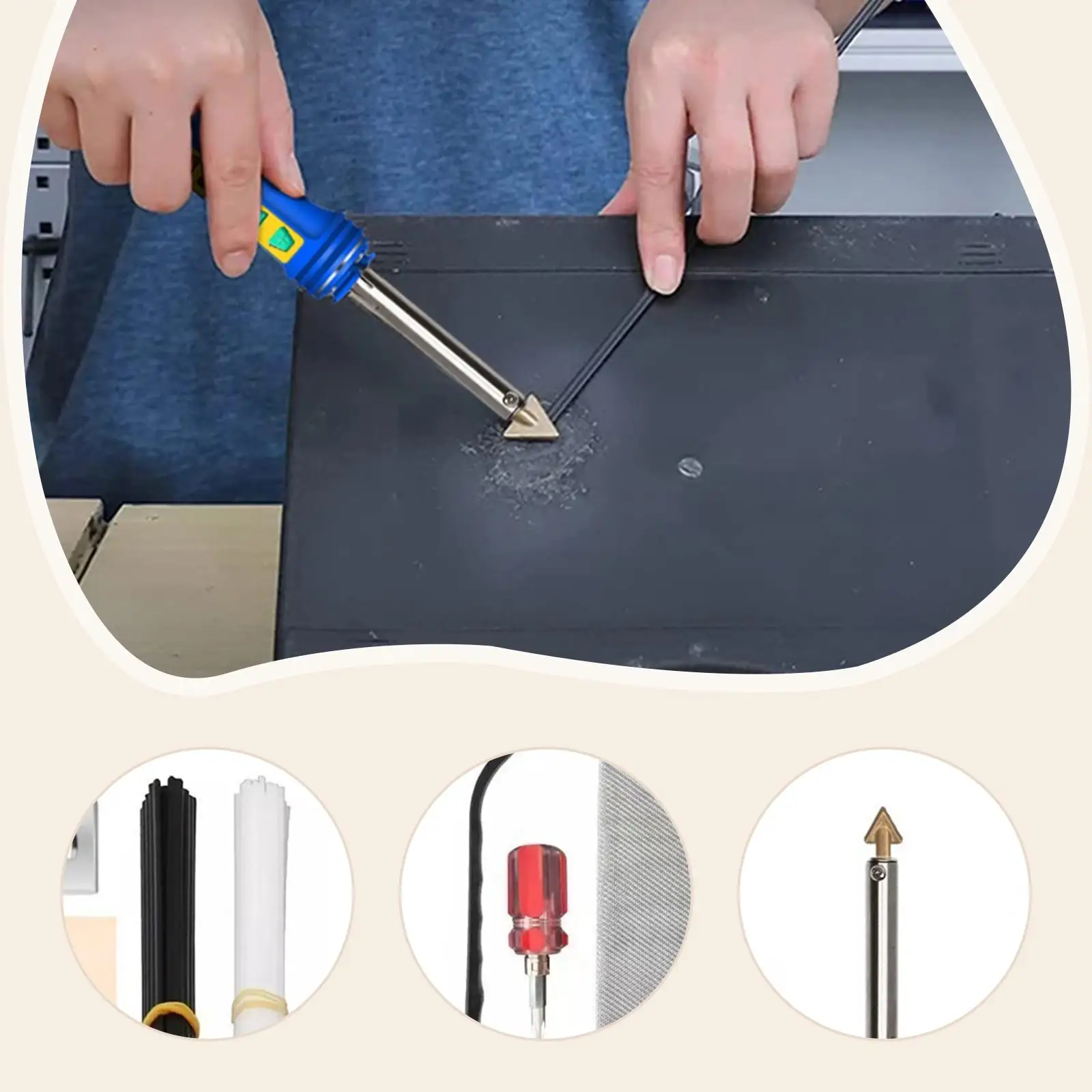 Soldering Iron Kit Repair Kit Digital Display Mini Welder Plastics Welding Machine for Jewelry Electronics Repairs Canoe