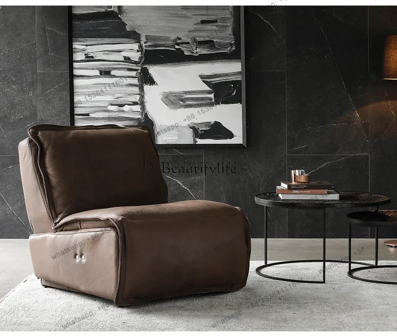 

45Nordic Style Imported Genuine Leather Electric Functional Sofa Armchair