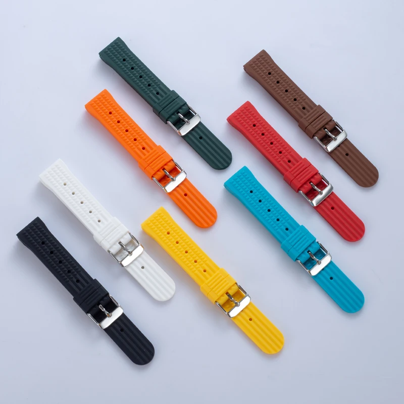 Watchdives قسط لينة المطاط الهراء حزام الساعات 20 مللي متر 22 مللي متر الإفراج السريع استبدال حزام سيليكون المطاط دائم للجنسين العصابات #3
