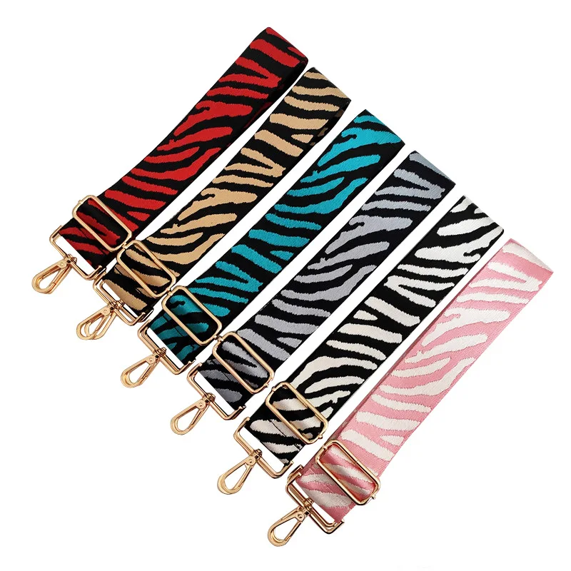 Zebra Pattern Bag Strap Women Handbag Belt Wide Shoulder Bag Strap Replacement Strap Accessory Bag Part Adjustable Belt For Bags