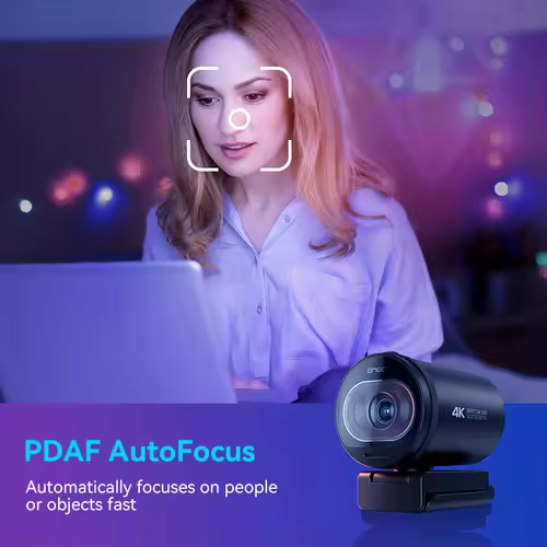 Webcam 4K Streaming Web Camera 1080P 60FPS USB Camera EMEET S600 Autofocus Living Stream Camera With Mics for Tiktok/YouTube - Image 5