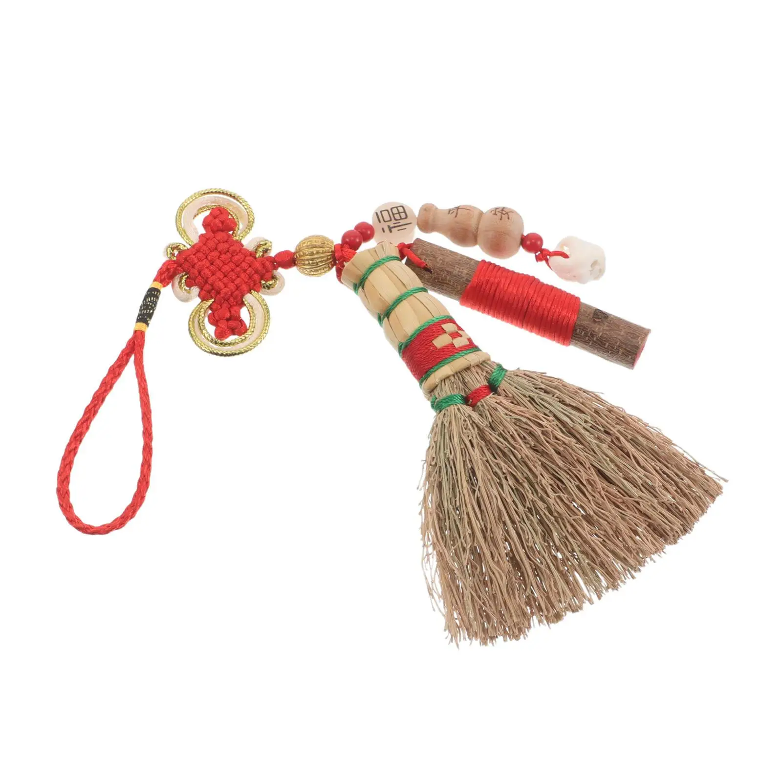 سرير مكنسة صغيرة قلادة لينة الخشن السرير مكنسة الطفل سحر الحضانة فنغ شوي حماية الطفل محظوظ الصينية عقدة تميمة #2