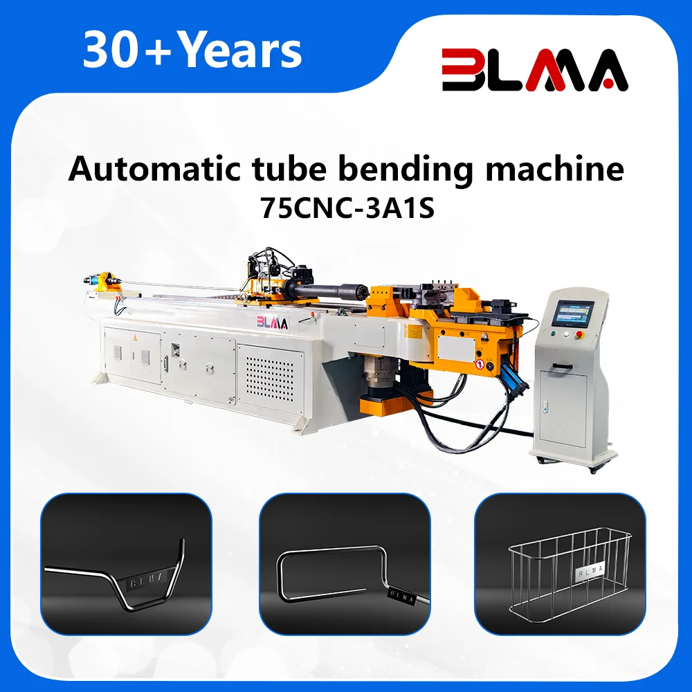 Automatic Pipe Bender 75CNC 2A1S Gear Drive High Stability Customizable Extended Tube Bending Machine for Metal Tube Processing