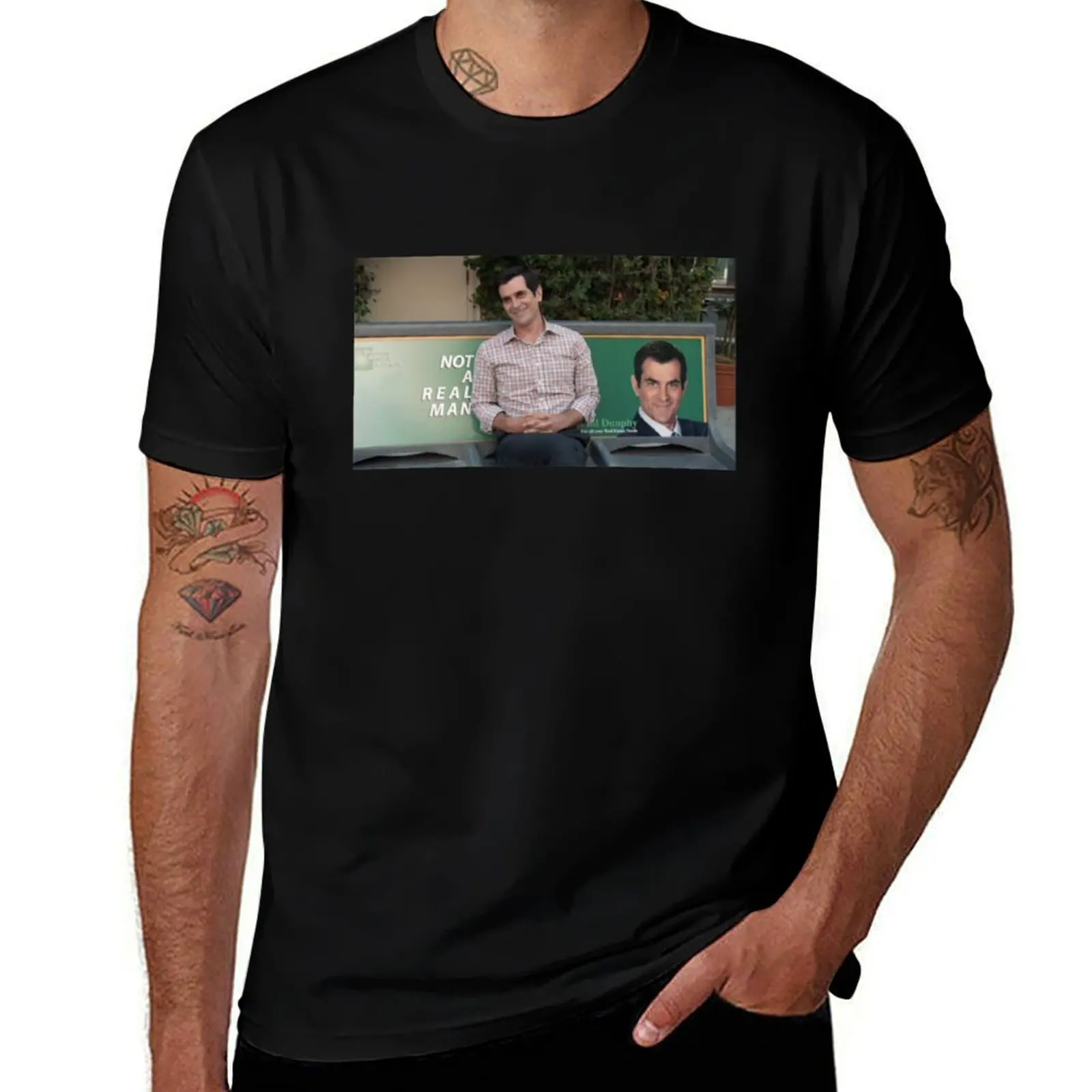 Not a real man Phil Dunphy Modern Family T-Shirt Soft Cotton Print T-Shirt