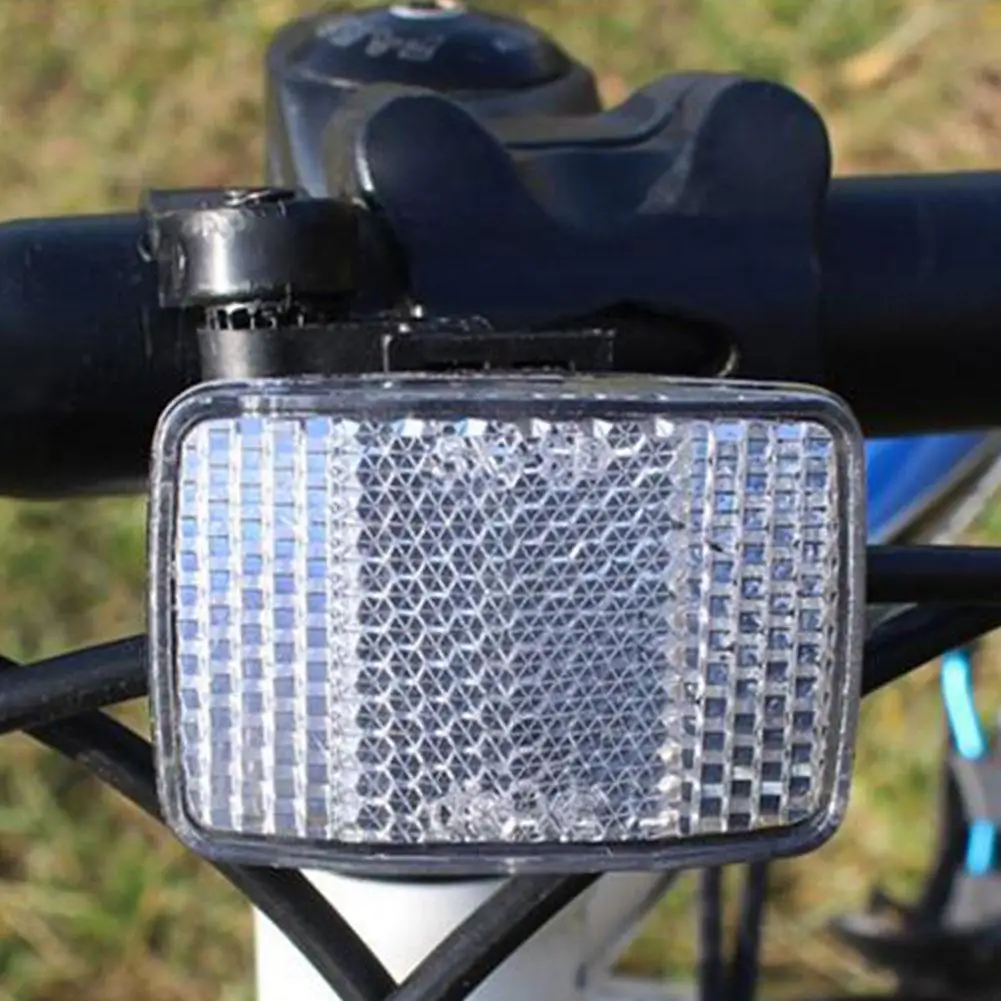 1 زوج الدراجات المقود عاكس البلاستيك سلامة الدراجة الخلفية عاكس السلامة تحذير ضوء الدراجة الملحقات سهلة التركيب