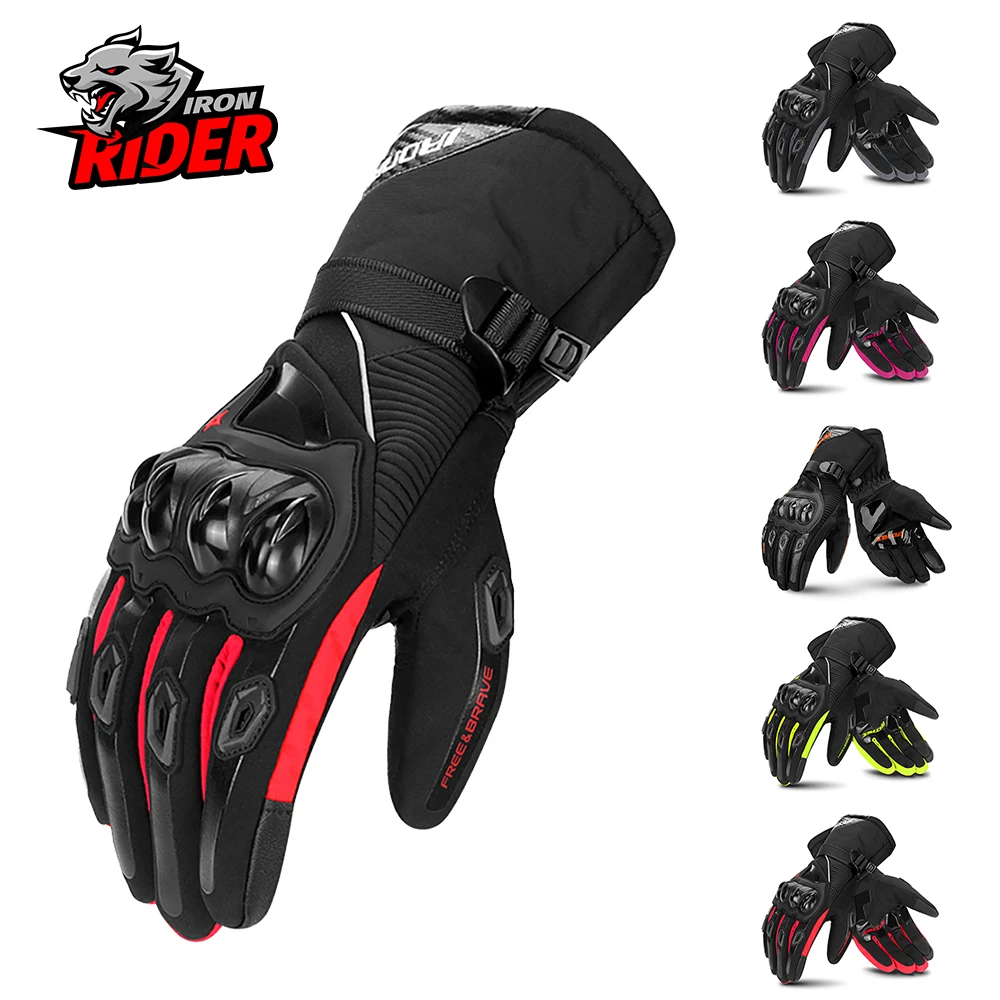 Motorcycle Gloves Winter Warm Windproof Waterproof Gloves Off-road Riding Touch Screen Gloves Motorcycle Riding Equipment