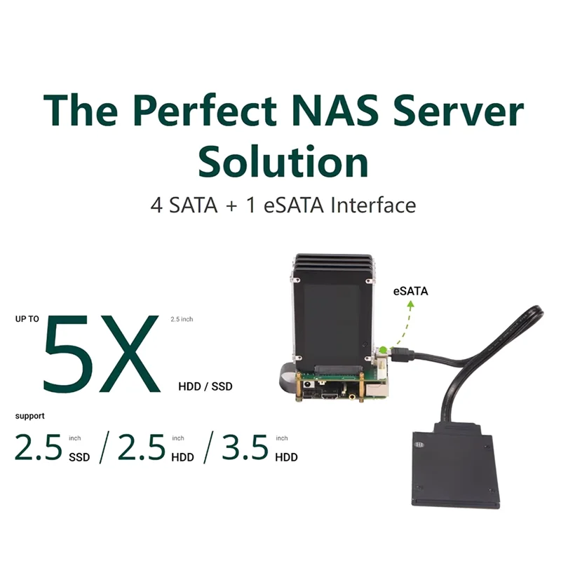 新登場！拡張ボード 最大5つのSATAディスクを搭載可能 RPI 5用コンピューターコンポーネント デモボード＆アクセサリー