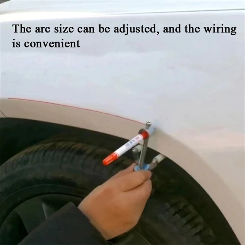 Car Wheel Eyebrow Parallel Scriber Sheet Metal Dent Repair Tool Stainless Steel Material 0-20cm Adjustable Portable And Durable