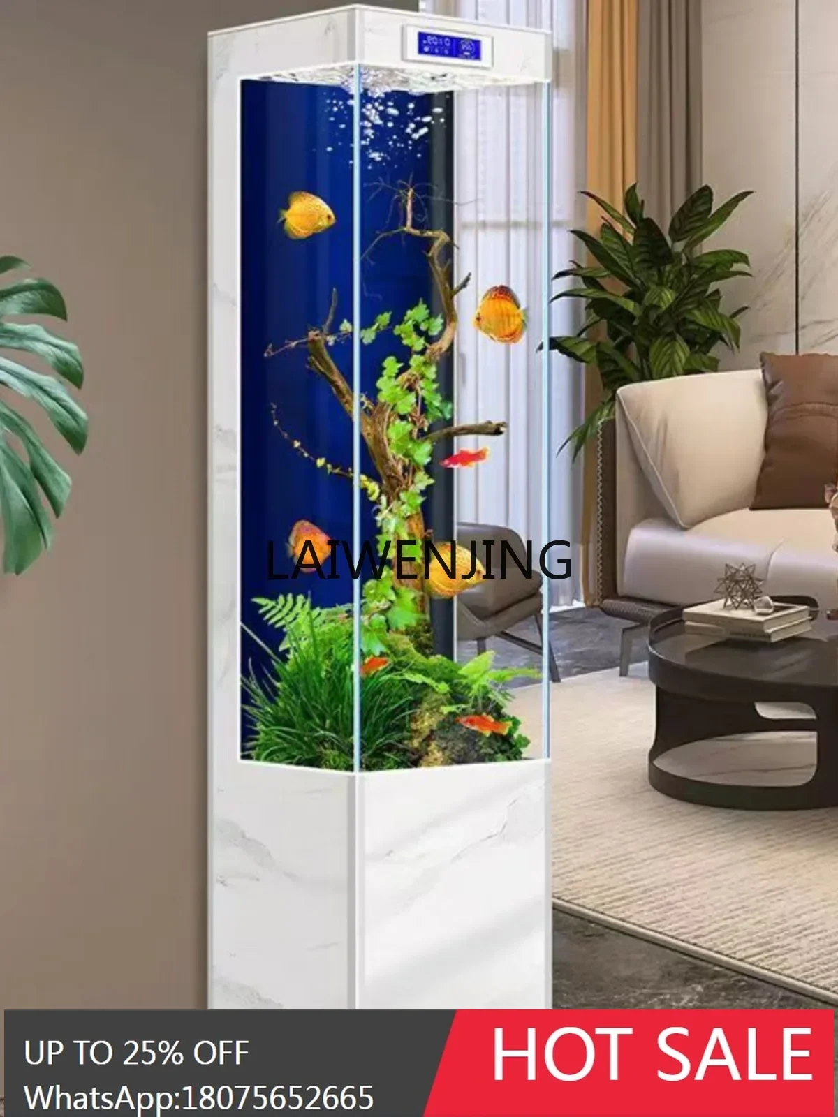 

HLZ fish tank vertical ecological cycle water-free intelligent aquarium