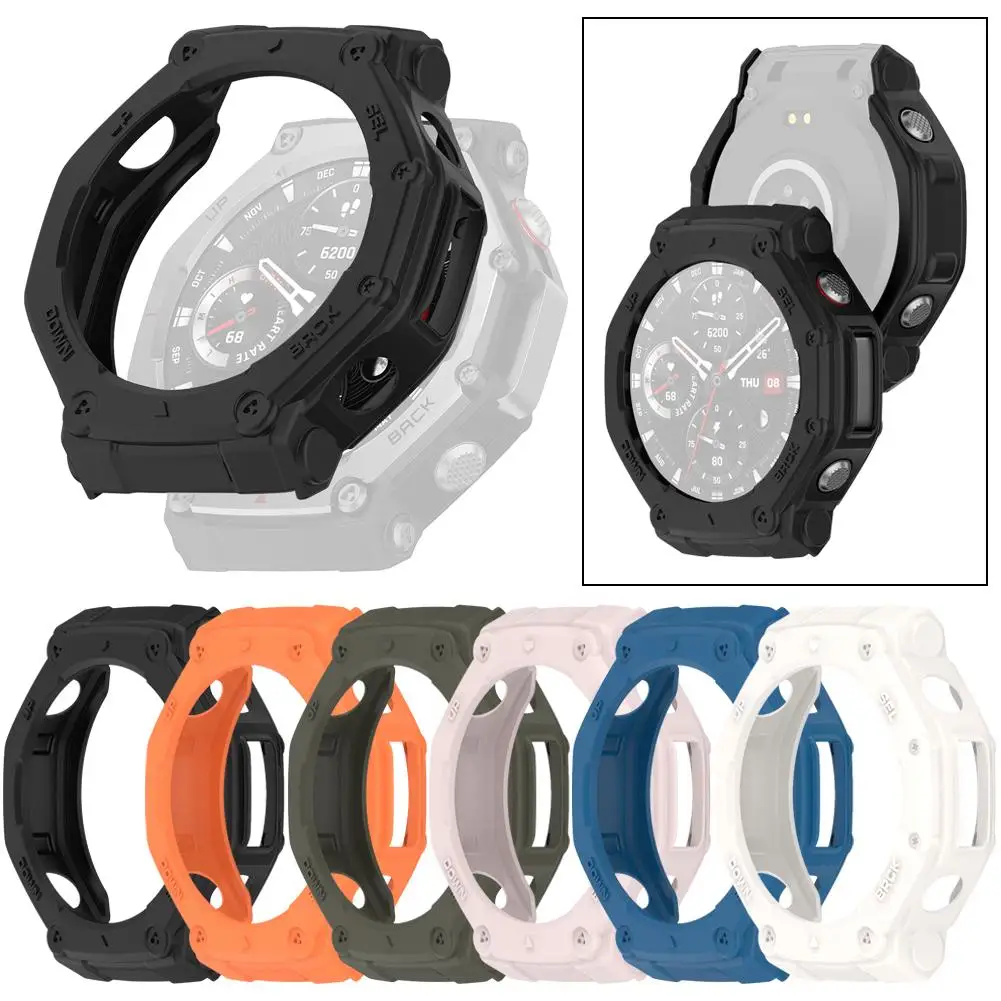 TPU Protective Case For Amazfit T-rex 3 Smart Watch Strap Cover Soft Silicone Bumper Huami Trex3 Protector Shell Accessoies