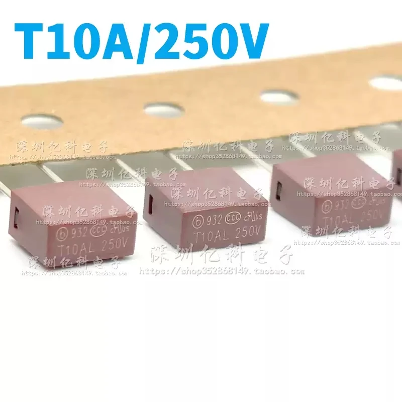 10pcs T10AL250V miniature 932 square fuse 5TE T10A 250V Xucheng/XC delayed slow melting TE-5