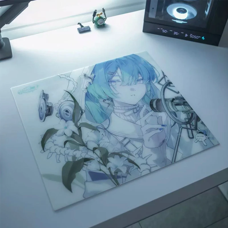 D-DYSPHoria Mio Tempered Glass Mouse Pad Micro Etched Surface