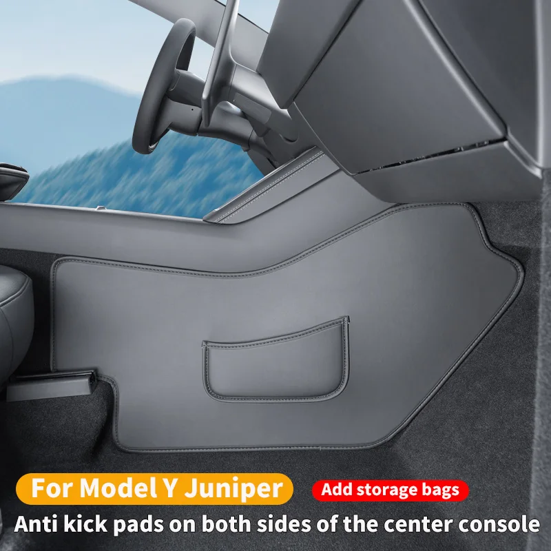 

Suitable for the updated Tesla Model Y left-hand drive driver, co pilot, and center console with anti kick pads on both sides