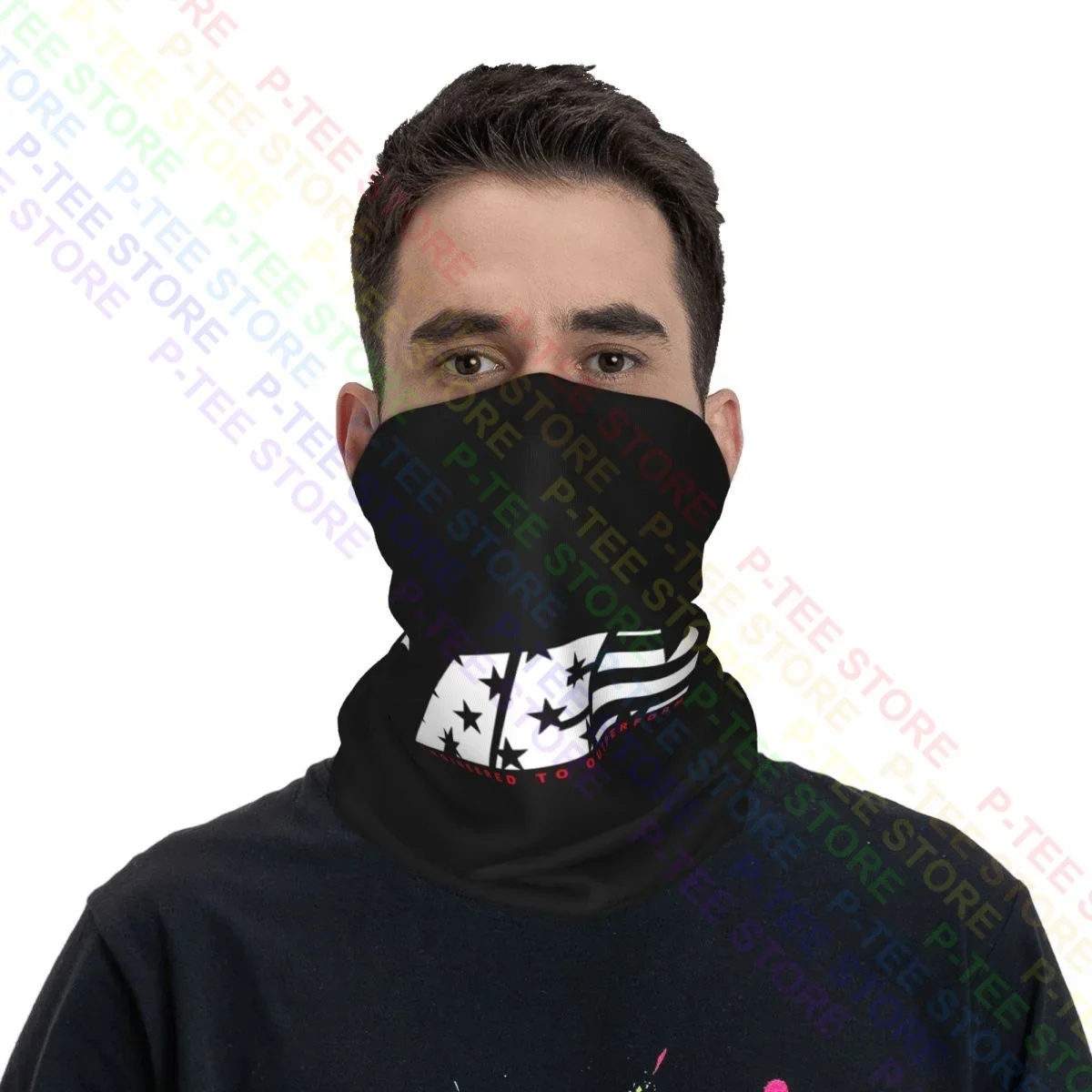 Aem T-Shirt Sterne und Streifen Halsmanschette Bandana Schal Gesichtsmaske weiche Kopfbedeckung UV-Schutz