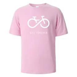 Bike Forever Funny Streetwear Basic T-Shirt For Men Fashion Casual 100% Cotton Clothing Crewneck Breathable Tshirt Hip Hop Tees