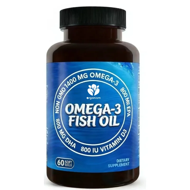 Omega-3 Fish Oil 2000mg Soft Capsules Containing 1400mg EPA and DHA with Vitamin D3- Joint Health Support