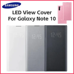 Original Samsung LED View Phone Case for Samsung Galaxy Note 10 Note10 5G Wallet Case With Phone Pocket