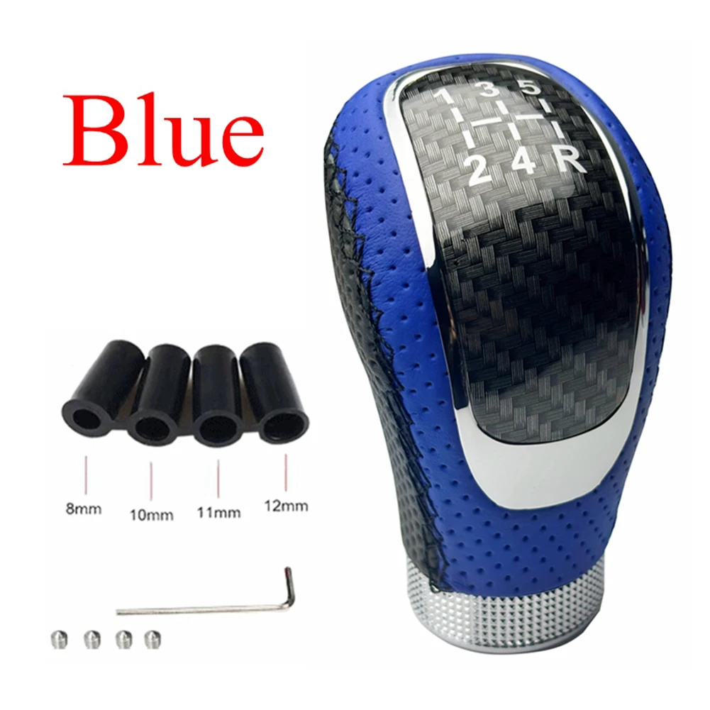 

Vehicle Gear Knob Manual Transmission Knob Crafted From Leather And Aluminum Alloy For Manual Transmission Vehicles
