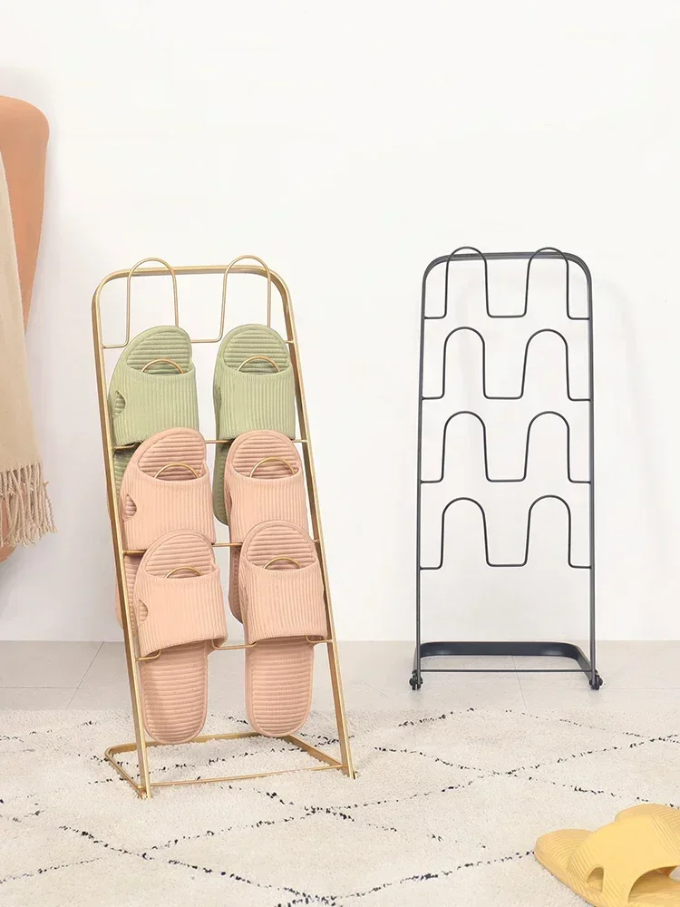 iron slipper rack, bathroom, living room door, floor to ceiling, multi-layer shoe rack, household space saving