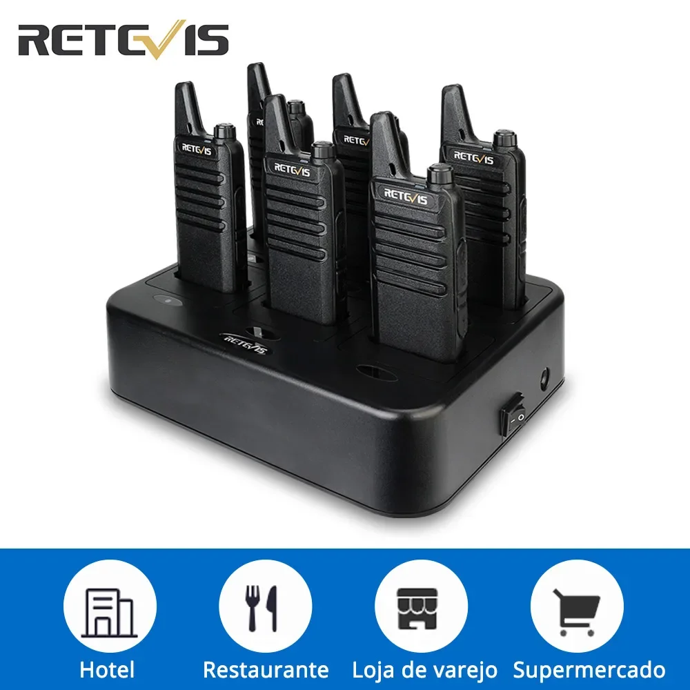 Retevis RT622 Radio de Comunicação Comunicador Walkie Talkie Rádio Official-website Portátil Interfone Ptt Portatil Recarregável Walkie-talkie Mini Recarregável Kit Comunicação Portáteis Profissional