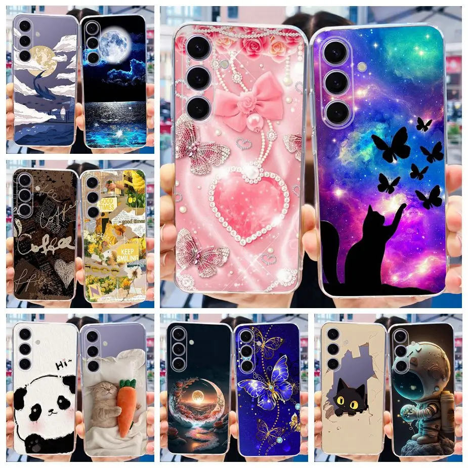For Samsung Galaxy S24 Case S24+ New Fashion Painted Cover Soft Silicone Phone Case For Samsung S24 Ultra S 24 Plus Fundas Coque