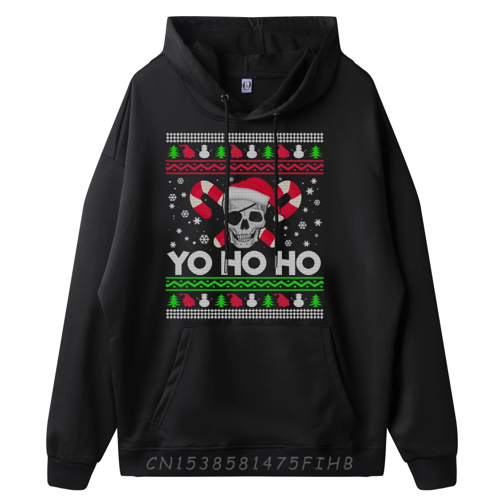 Ugly Christmas Santa Pirate Yo Ho Ho Clothing Youth New Men's Sweatshirts Man Tops Tees Man Hooded Shirt