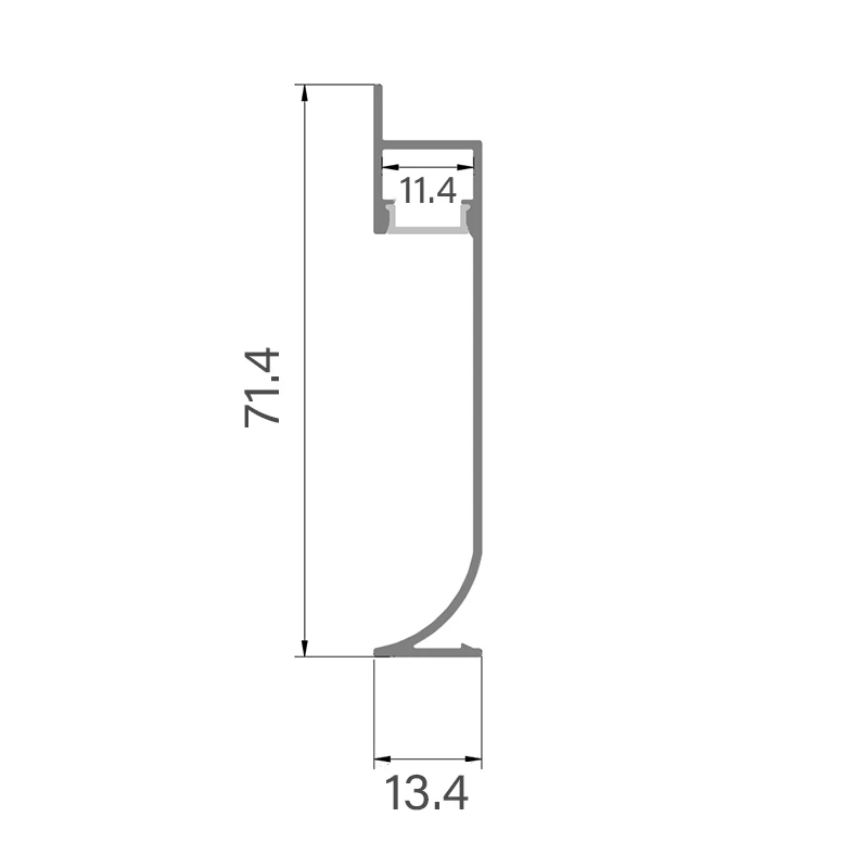 Recessed LED Baseboard Skirting Foundation Line Black LED Skirting Line Floor Atmosphere Lighting