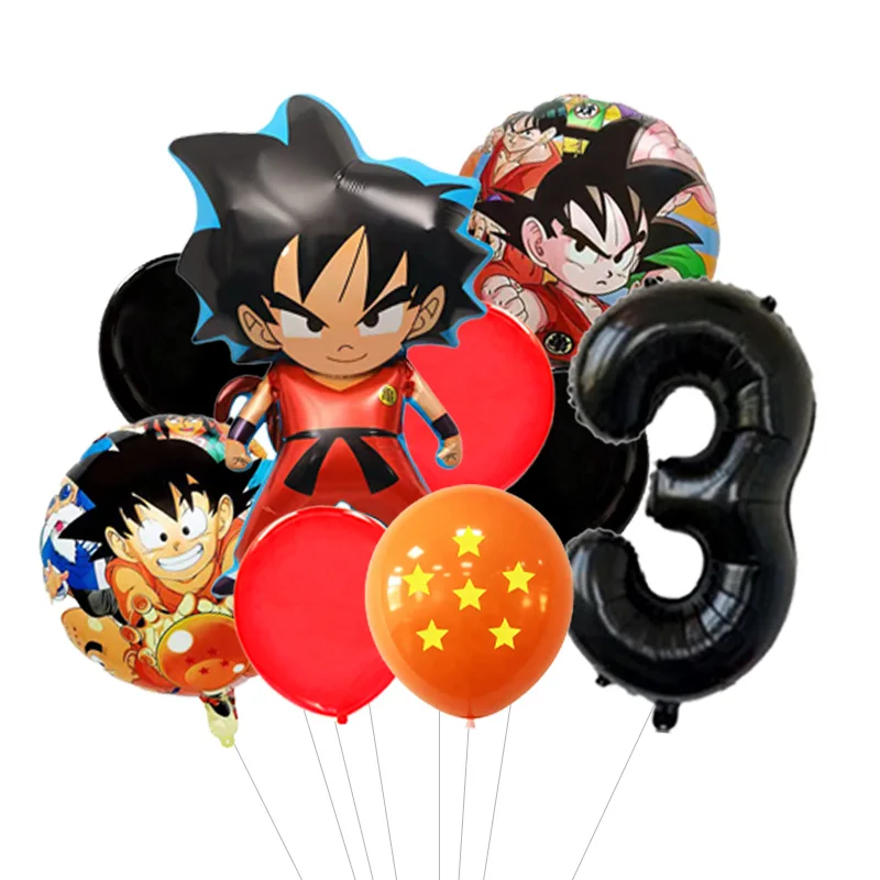 Mini Four Star Dragon Ball Foil Balloon Five Inch Mylar for Anime Themed Cake Topper or Keychain Party Favor view 3