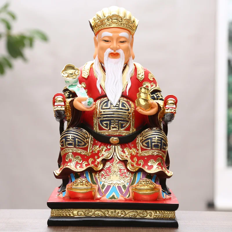 30CM Southeast Asia God of wealth BUDDHA figure HOME shop protection Prosperity LUCK CAI SHEN TU DI GONG buddha FENG SHUI statue