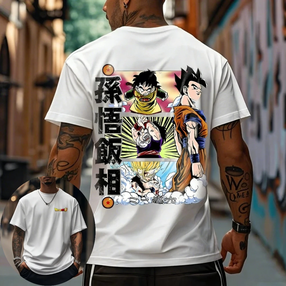 Dragon Ball Super Men's and Women's T-Shirts Son Gohan Anime Tee Summer Boy's Short Sleeves Loose Versatile Parent-child Outfits