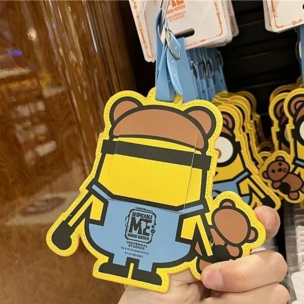 

SpongeBob SquarePants Luggage Tag Cartoon Cute Travel ID Label Waterproof Baggage Identifier Name Address Tag for Suitcase Gift