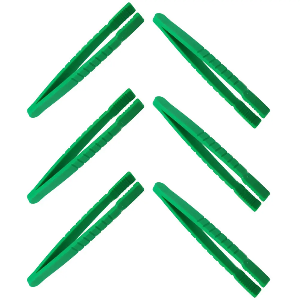 

6Pcs Kids Tweezers Plastic Flat Head Design for Catching Small Objects Sensory Play Early Education Skill Development