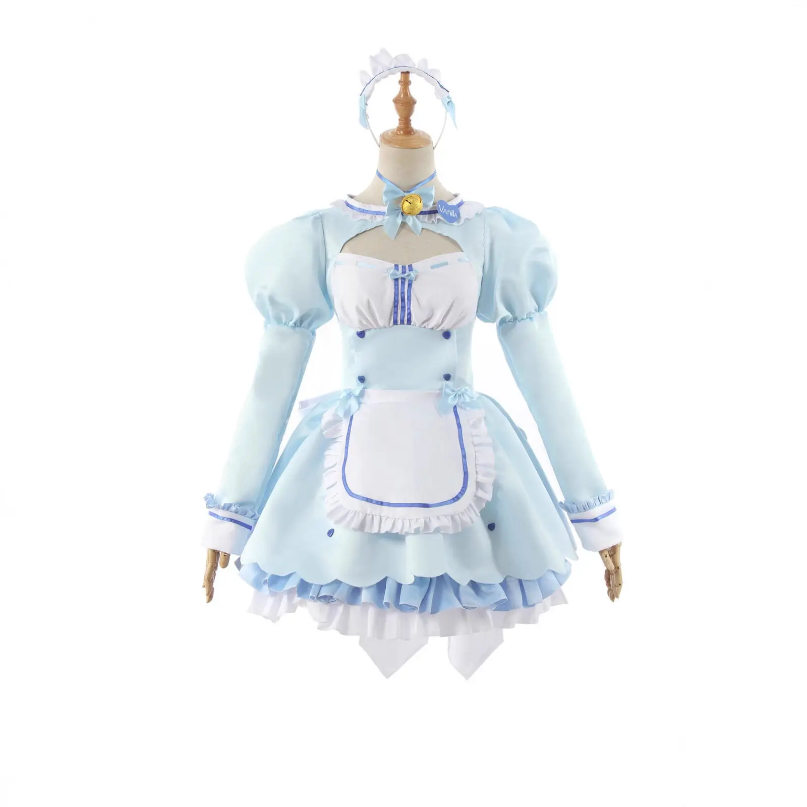 Chocola Vanilla Cosplay Costume Nekopara Cute Soft Girl Lolita Dress Full Set Women Anime Halloween Comic Carnival Outfit Suit - view 4