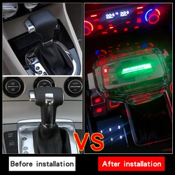 For Volkswagen VW Passat B6 CC MAGOTAN polo touran Tiguan mk2 Golf 6 7 Jetta MK5 Sagitar Led Crystal Gear Shift Knob lever Rod