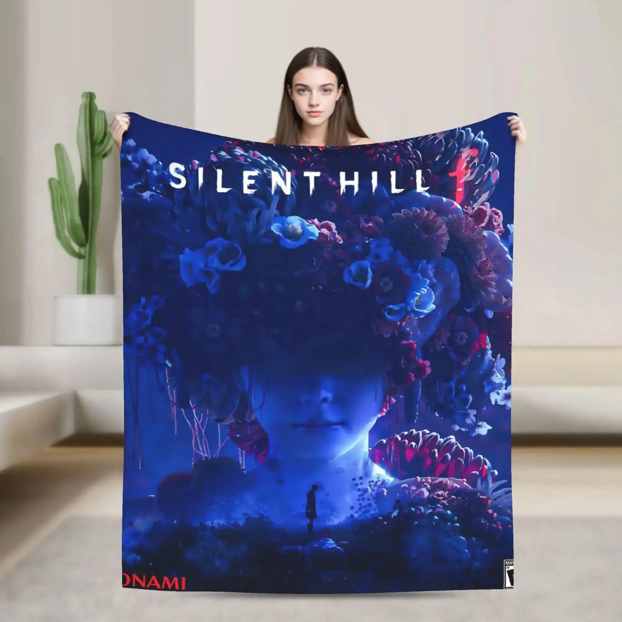 

Мягкое и качественное одеяло-плед Silent Hill для зимы: для дивана, кровати, пикника. Модное и удобное покрывало.