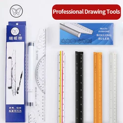 DEZI Triangular Scale Ruler 1:20-1:500 Alloy/Metal/Plastic Straight Ruler 30cm Architect/Engineer Accurate Drafting Measure Tool