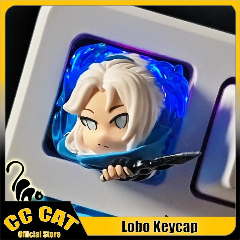 

Колпачки для клавиш Lobo Jett VALORANT, колпачки для клавиш в стиле аниме Duelist, механические колпачки для клавиш, смоляные индивидуальные прозрачные аксессуары для ПК на заказ