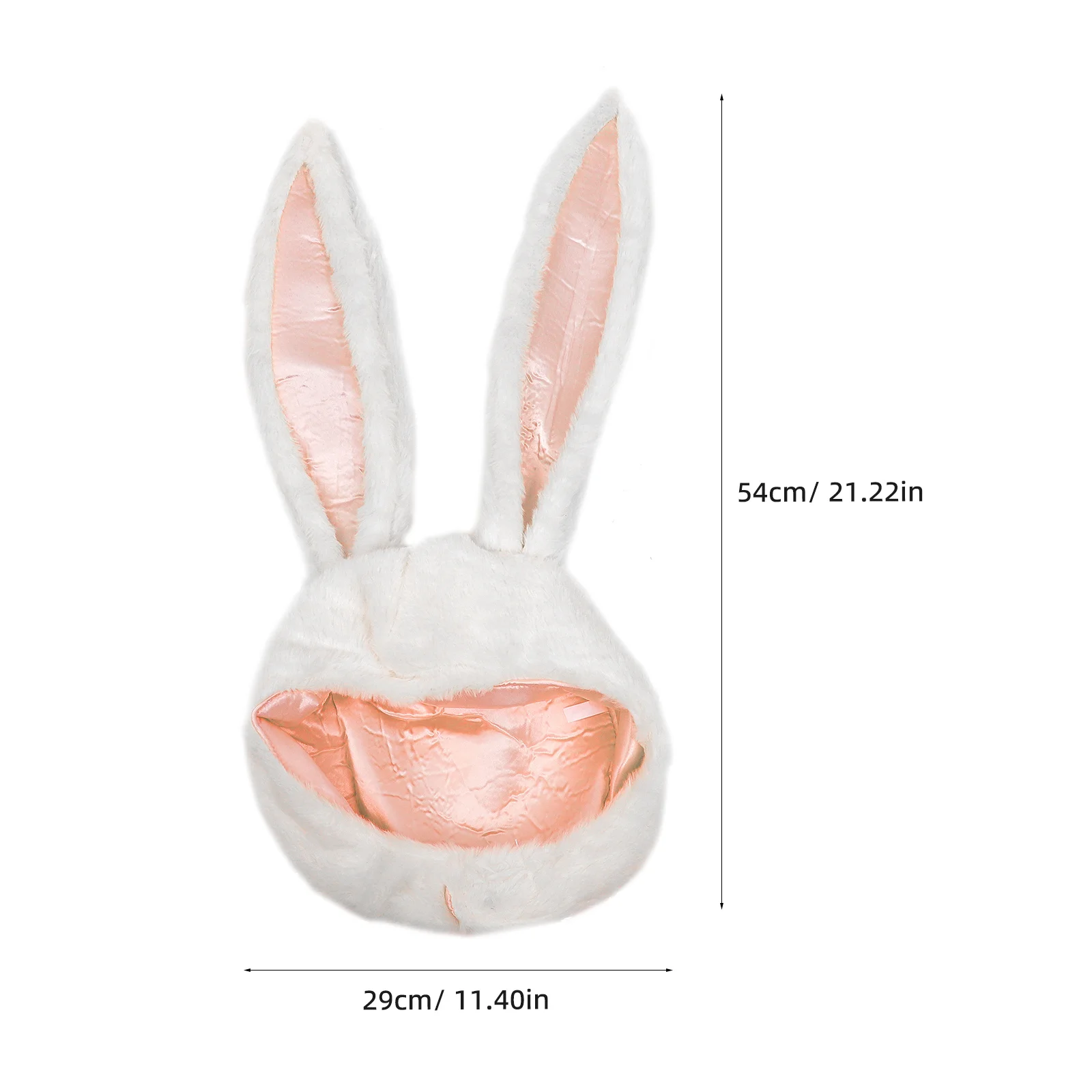 Entzückender Osterhasenhut mit langen Ohren, angenehm zu tragen für Cosplay-Party-Events, lustige festliche Kopfbedeckung, Foto-Shooting-Zubehör