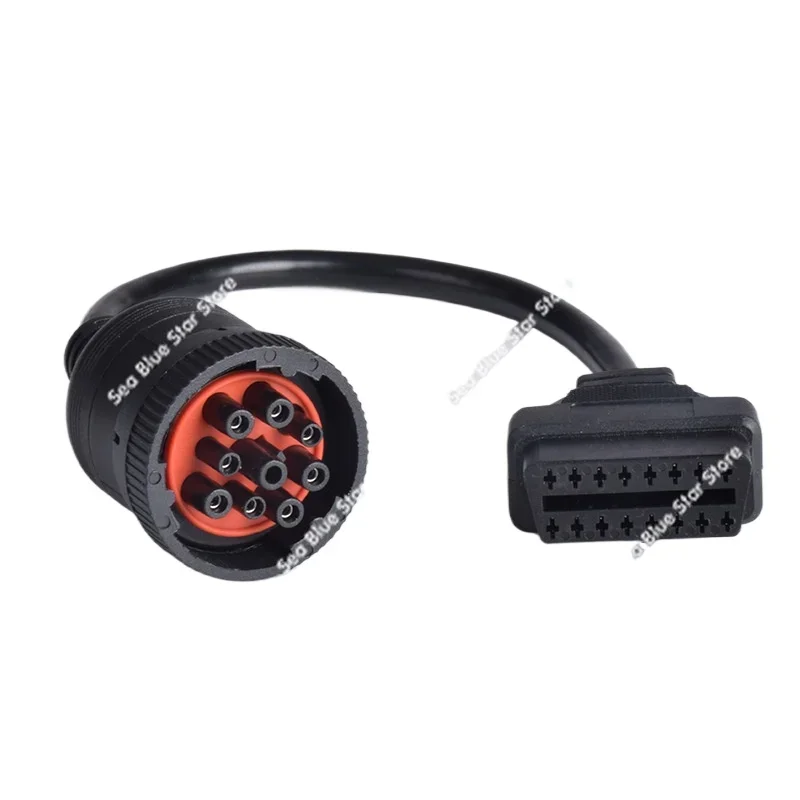 

J1939 Heavy truck diagnostic tool cable 9PIN truck 6-pin to OBD 16PIN female