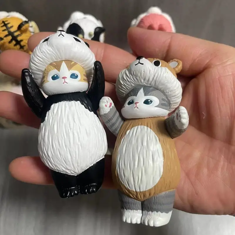 Costume Animal Cos requin chat Mofusand, poupée mignonne, décoration de bureau, modèle d'ornement de voiture, jouets tendance, cadeaux Surprise à collectionner