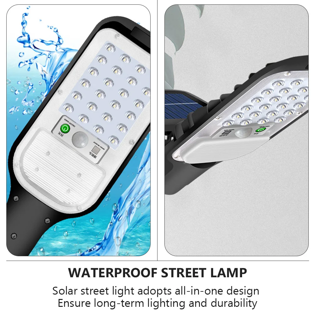 

1Set Solar Street Light LED Solar Light Built-in Sensor Waterproof Durable Outdoor Lamp Lighting Device for Garden Road Night