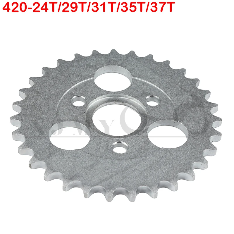 

Free Shipping 24T/29T/31T/35T/37T Motorcycle Parts Z50 Rear Gear Sprocket for Pitbike RM Monkey Bike Z50 50CC 420 Moto Chains