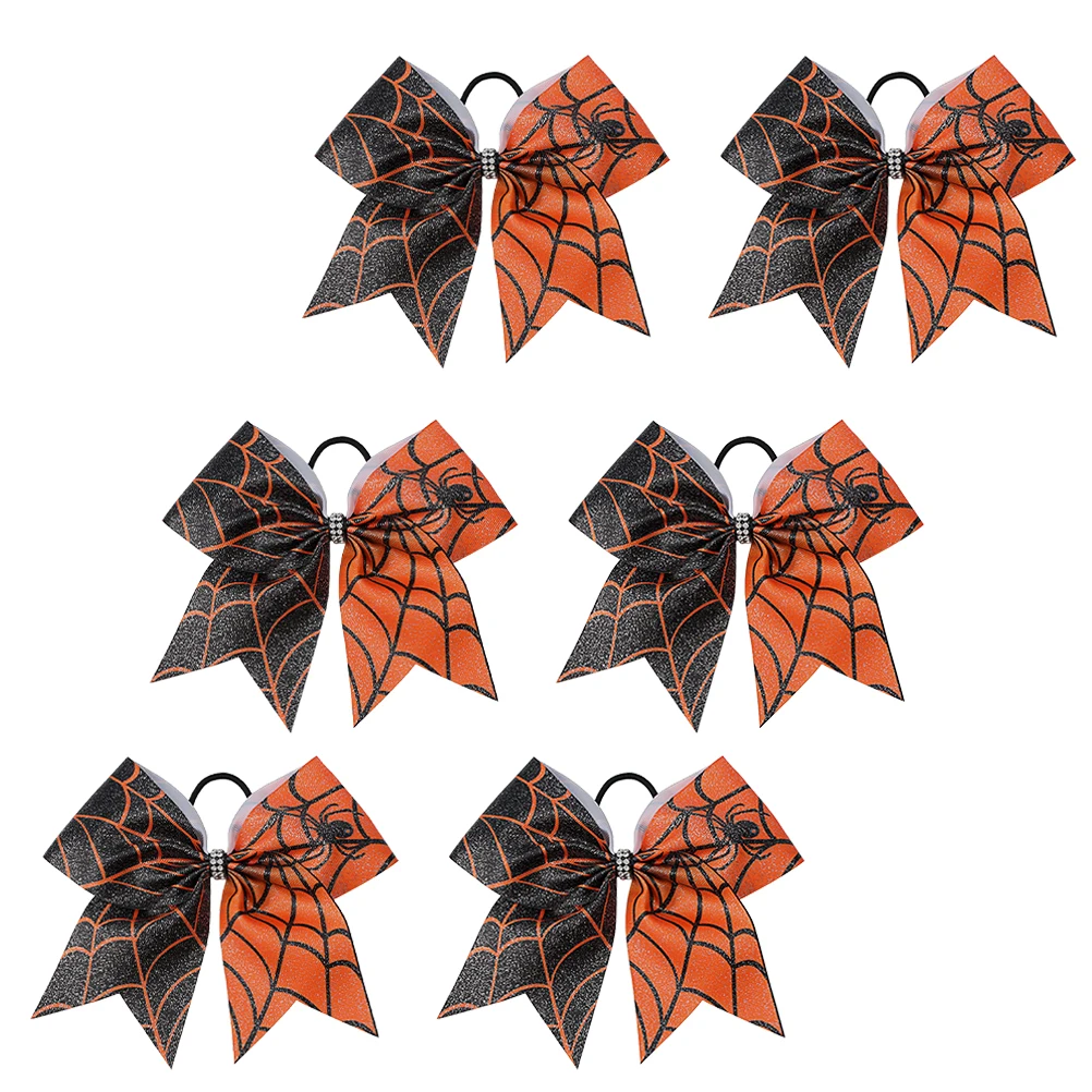 

6pcs Elastic Ties for Halloween Pumpkin Girls Hair Ties For Girls Hair Accessories Ponytail Holders