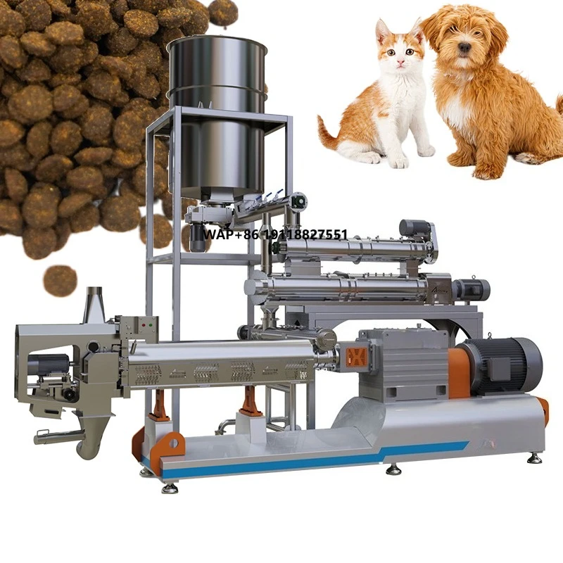 ماكينة تصنيع أغذية الحيوانات الأليفة من الفولاذ الكربوني أو الفولاذ المقاوم للصدأ أوتوماتيكية بالكامل وخط إنتاج سريع وتسليم سريع #1