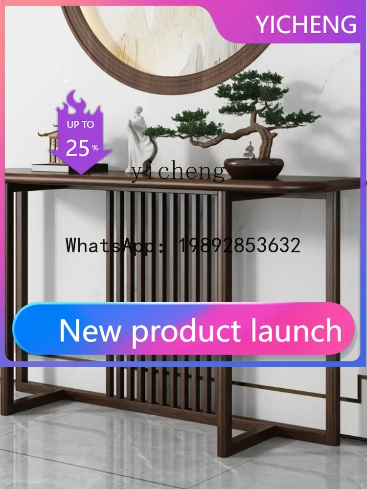 

LYY Entry Entry Living Room Wall Super Narrow Ugyen Wood Altar Table Solid Wood Entrance Cabinet
