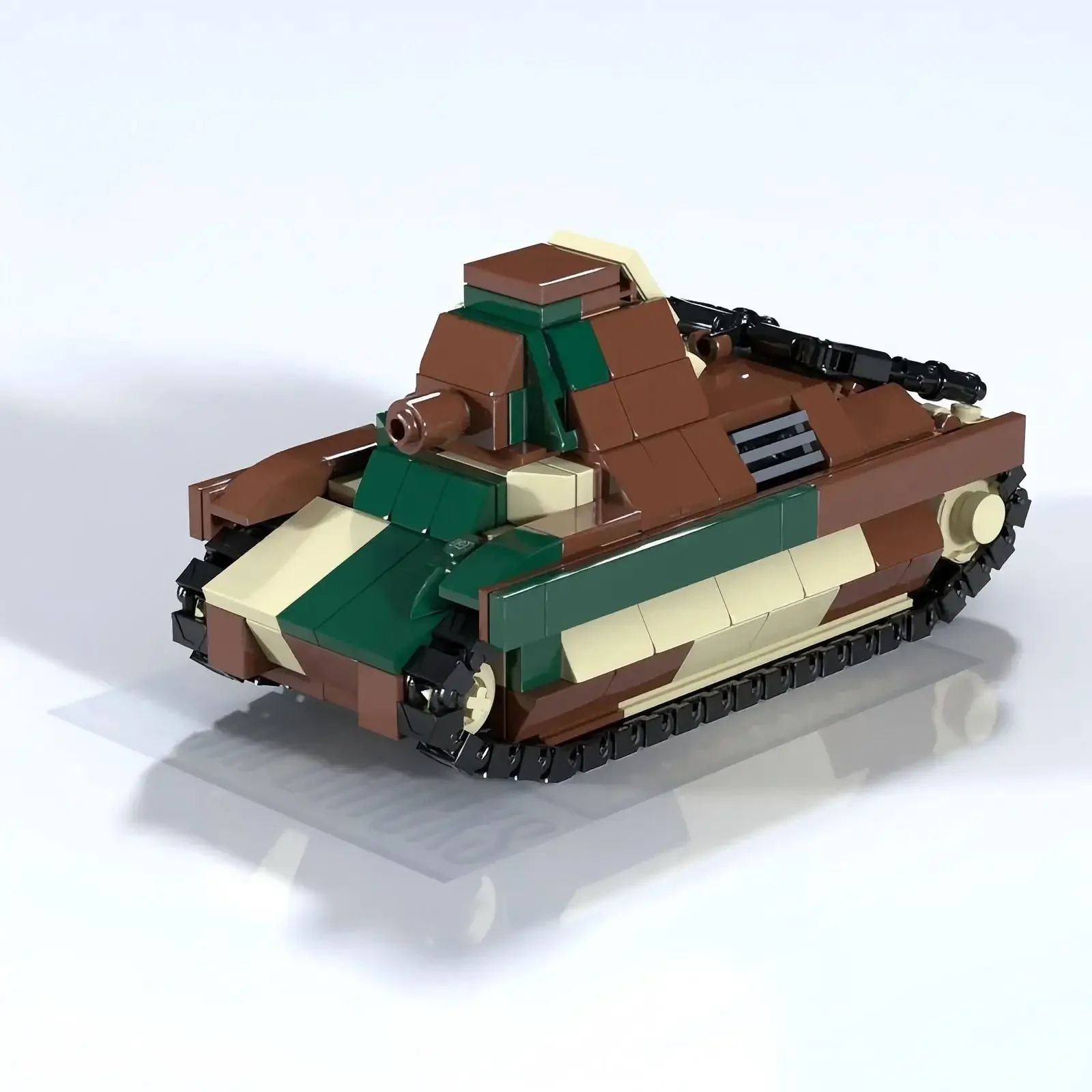 MOC Militär FCM 36 Leichter Infanterie-Panzer Baustein-Modell DIY Kinder-Montage-Spielzeug Jungen Geburtstagsgeschenke Dekoration – Detail 1