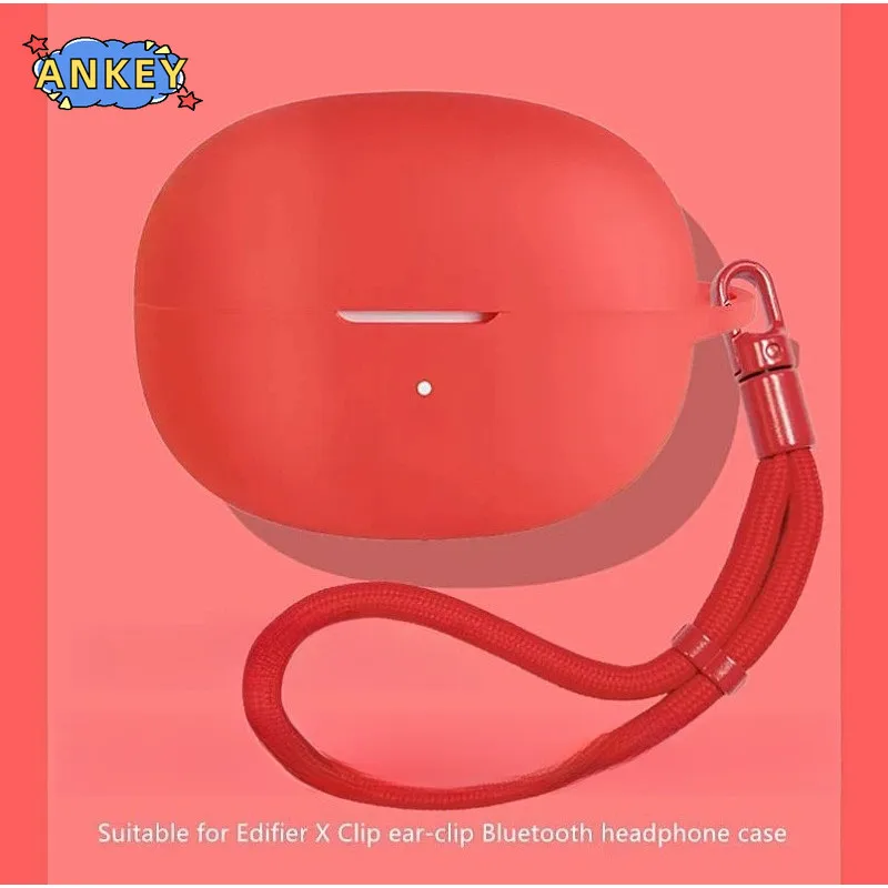 Compatible with Edifier Comfo Bass Wireless Bluetooth earphone silicone case Scratch Shock Resistant Shell With nylon Lanyard