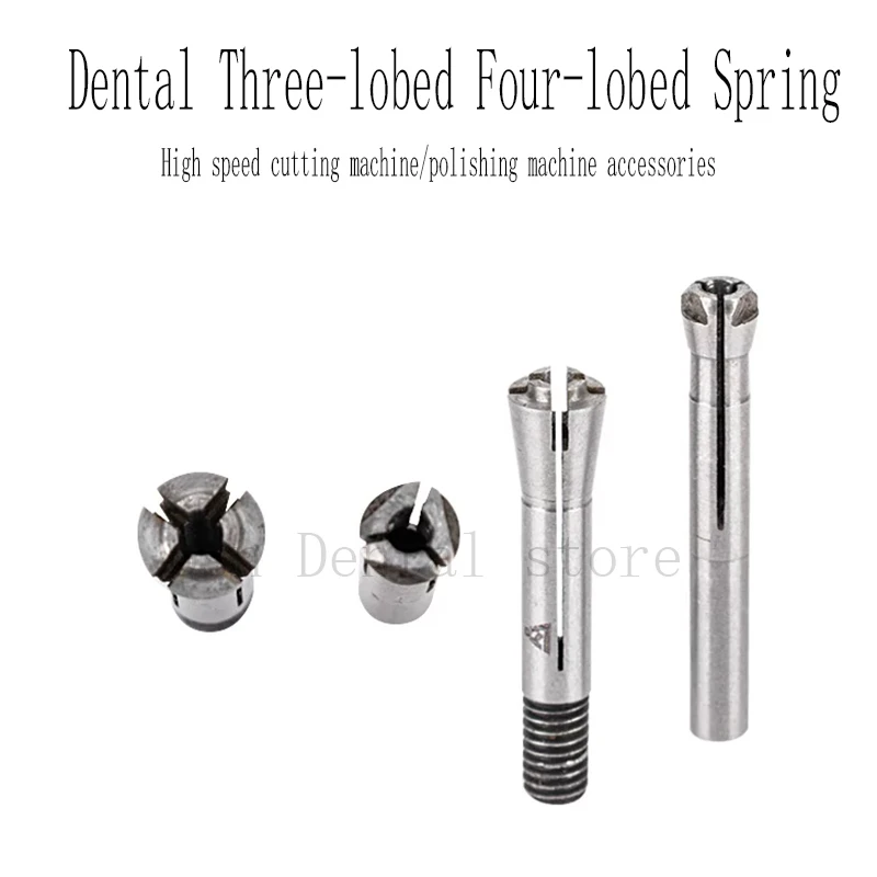 2Pcs Universal 2.35mm Dental Three-lobed Four-lobed Spring Small Engraving Machine Accessories Converter Chuck Dentistry Tool